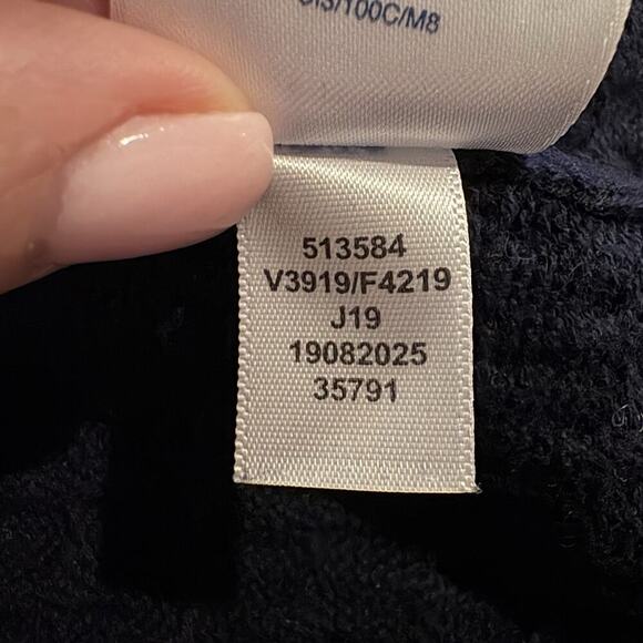 Lands End Navy Blue Cotton Textured Turtleneck Tunic Sweater Womens XL (1642) - Picture 6 of 6